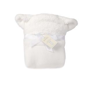 NWT white plush blanket with hood